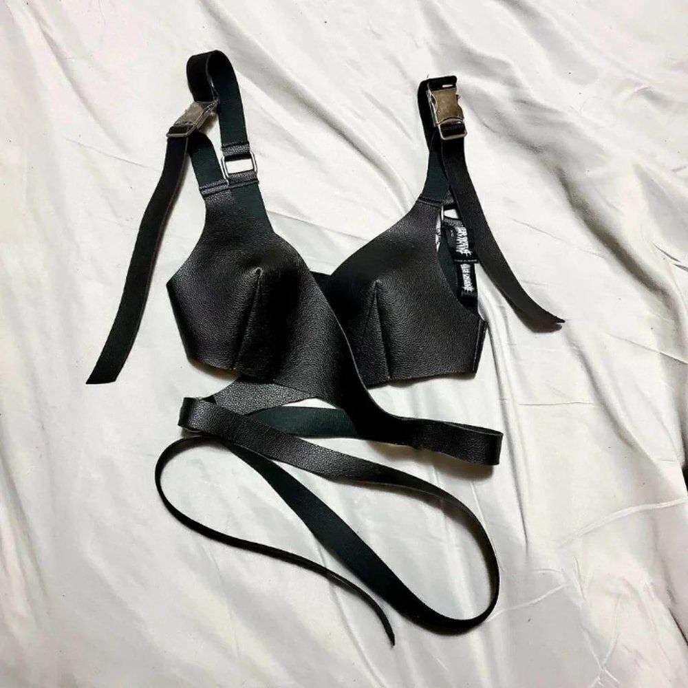 Goth Emo Club Rave Festival Sexy Bra Wrap Crop Top XS, S, M